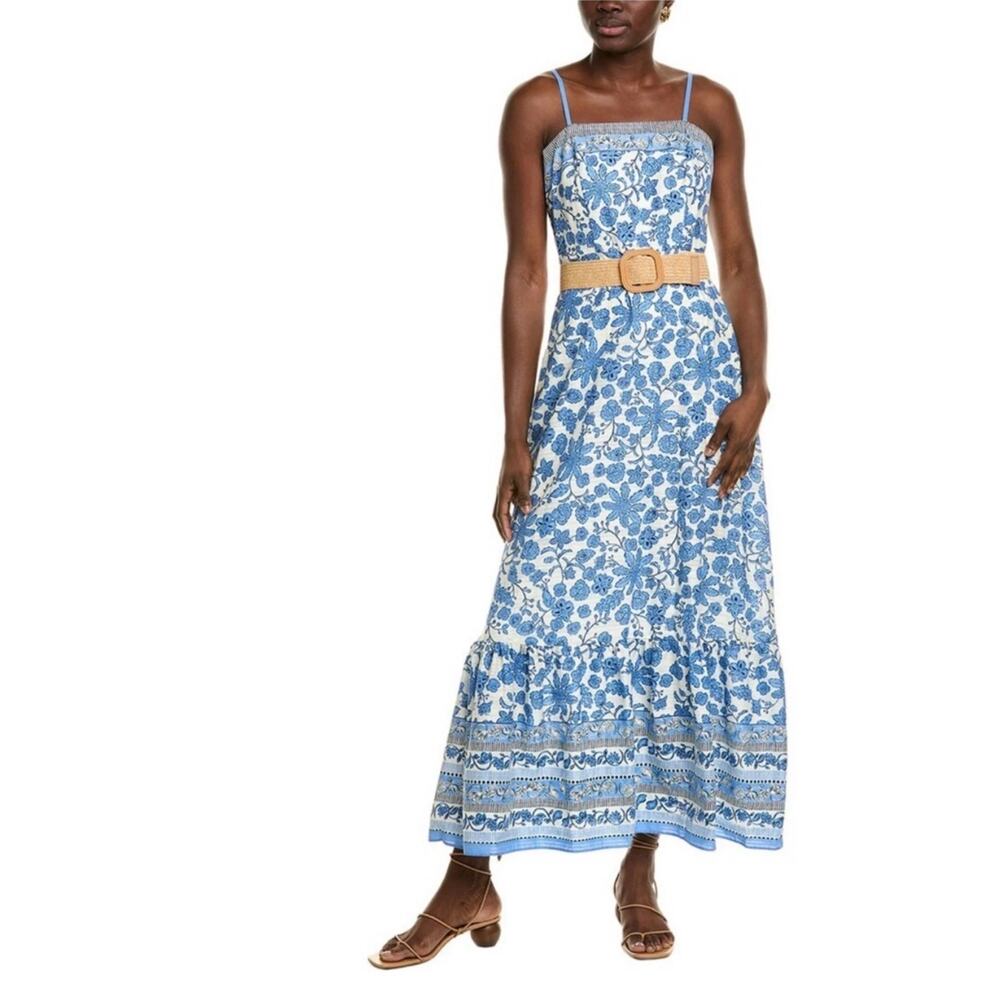 Taylor Women's Printed Maxi Dress in blue tones, 100% cotton,M Price to Sell